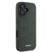DKNY PU Läder Grid Pattern Magsafe Fodral till iPhone 16 Grön