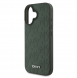 DKNY PU Läder Grid Pattern Magsafe Fodral till iPhone 16 Grön