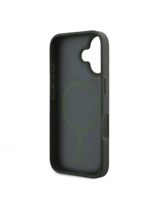 DKNY PU Läder Grid Pattern Magsafe Fodral till iPhone 16 Grön