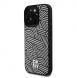 DKNY PU Läder Crosswalk Pattern Magsafe-fodral för iPhone 16 Pro Max Ivory