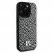 DKNY PU Läder Crosswalk Pattern Magsafe-fodral för iPhone 16 Pro Max Ivory