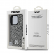 DKNY PU Läder Crosswalk Pattern Magsafe-fodral för iPhone 16 Pro Max Ivory