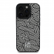 DKNY PU Läder Crosswalk Pattern Magsafe-fodral för iPhone 16 Pro Ivory