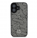 DKNY PU Läder Crosswalk Pattern Magsafe-fodral för iPhone 16 Ivory
