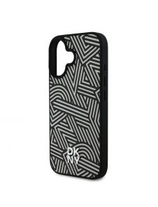 DKNY PU Läder Crosswalk Pattern Magsafe-fodral för iPhone 16 Ivory