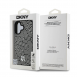 DKNY PU Läder Crosswalk Pattern Magsafe-fodral för iPhone 16 Ivory
