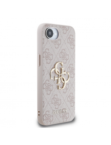 Guess PU 4G metalllogofodral för iPhone 16e Rosa