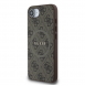 Guess PU Leather 4G Colored Ring MagSafe Fodral för iPhone 16e Brun