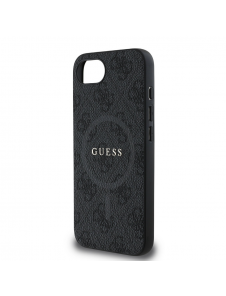 Guess PU Leather 4G Colored Ring MagSafe Fodral för iPhone 16e Svart
