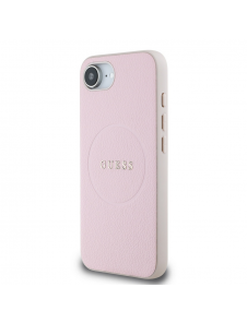 Guess PU Grained Classic Logo MagSafe Fodral för iPhone 16e Rosa