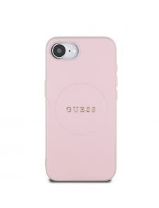 Guess PU Grained Classic Logo MagSafe Fodral för iPhone 16e Rosa