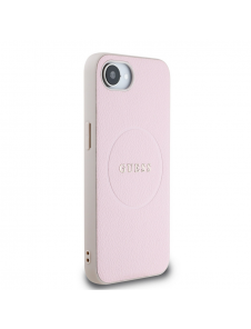 Guess PU Grained Classic Logo MagSafe Fodral för iPhone 16e Rosa
