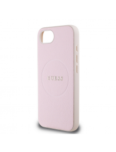 Guess PU Grained Classic Logo MagSafe Fodral för iPhone 16e Rosa