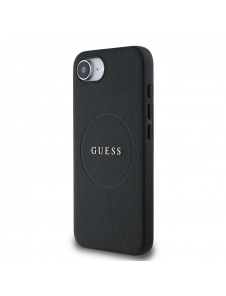 Guess PU Grained Classic Logo MagSafe Fodral för iPhone 16e Svart