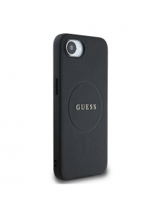 Guess PU Grained Classic Logo MagSafe Fodral för iPhone 16e Svart