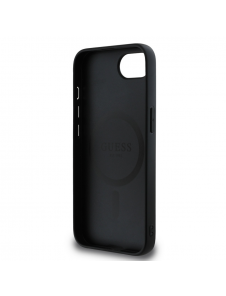 Guess PU Grained Classic Logo MagSafe Fodral för iPhone 16e Svart