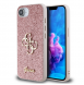 Guess PU Fixed Glitter 4G metalllogofodral för iPhone 16e Rosa