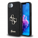 Guess PU Fixed Glitter 4G metalllogofodral för iPhone 16e Svart