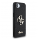Guess PU Fixed Glitter 4G metalllogofodral för iPhone 16e Svart