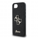 Guess PU Fixed Glitter 4G metalllogofodral för iPhone 16e Svart