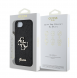 Guess PU Fixed Glitter 4G metalllogofodral för iPhone 16e Svart