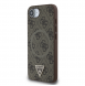 Guess PU 4G Strass Triangle metalllogofodral för iPhone 16e Brun
