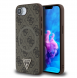 Guess PU 4G Strass Triangle metalllogofodral för iPhone 16e Brun