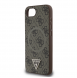 Guess PU 4G Strass Triangle metalllogofodral för iPhone 16e Brun