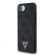 Guess PU 4G Strass Triangle Metal Logo Fodral till iPhone 16e Svart