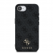 Guess PU 4G Small Metal Logo MagSafe Fodral för iPhone 16e Grå