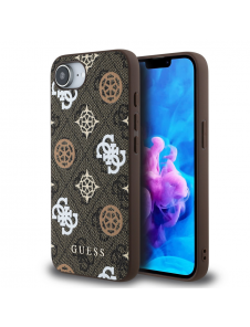 Guess PU 4G Peony MagSafe Fodral till iPhone 16e Brun