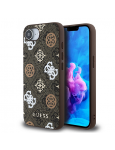 Guess PU 4G Peony MagSafe Fodral till iPhone 16e Brun