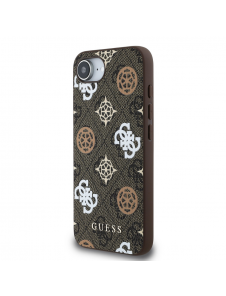 Guess PU 4G Peony MagSafe Fodral till iPhone 16e Brun
