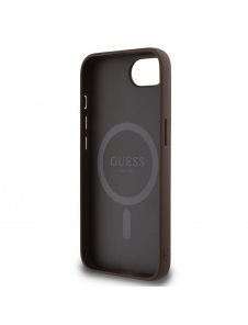 Guess PU 4G Peony MagSafe Fodral till iPhone 16e Brun