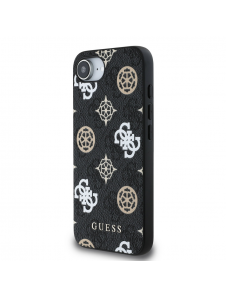 Guess PU 4G Peony MagSafe Fodral för iPhone 16e Svart
