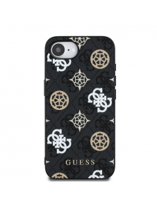 Guess PU 4G Peony MagSafe Fodral för iPhone 16e Svart