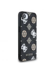 Guess PU 4G Peony MagSafe Fodral för iPhone 16e Svart