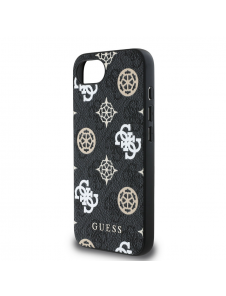 Guess PU 4G Peony MagSafe Fodral för iPhone 16e Svart