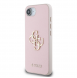 Guess PU Grained 4G metalllogofodral för iPhone 16e Rosa
