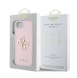 Guess PU Grained 4G metalllogofodral för iPhone 16e Rosa