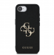 Guess PU Grained 4G metalllogofodral för iPhone 16e Svart