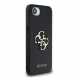 Guess PU Grained 4G metalllogofodral för iPhone 16e Svart