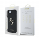 Guess PU Grained 4G metalllogofodral för iPhone 16e Svart