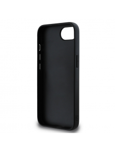 Guess PU Grained 4G metalllogofodral för iPhone 16e Svart
