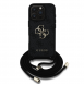 Guess PU 4G Metal Logo Crossbody Strap Fodral för iPhone 16 Pro Max Svart