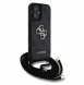 Guess PU 4G Metal Logo Crossbody Strap Fodral till iPhone 16 Svart