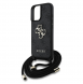 Guess PU 4G Metal Logo Crossbody Strap Fodral till iPhone 16 Svart