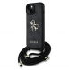 Guess PU 4G Metal Logo Crossbody Strap Fodral till iPhone 15 Svart