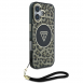 Guess IML Leopard Triangle Logo Strap MagSafe Fodral för iPhone 16 Brun