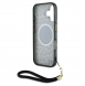 Guess IML Leopard Triangle Logo Strap MagSafe Fodral för iPhone 16 Brun